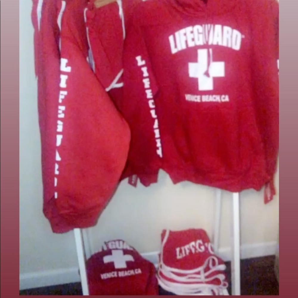 Lifeguard hoodie and shorts together